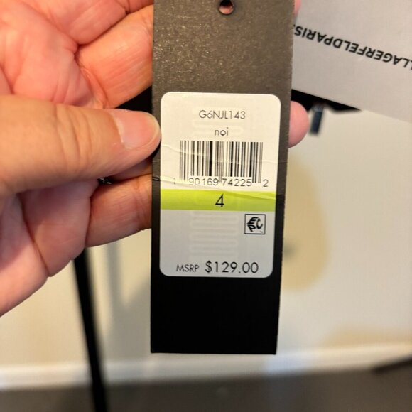 Karl Lagerfeld Zip Front Cropped Black Blazer - Picture 4 of 10